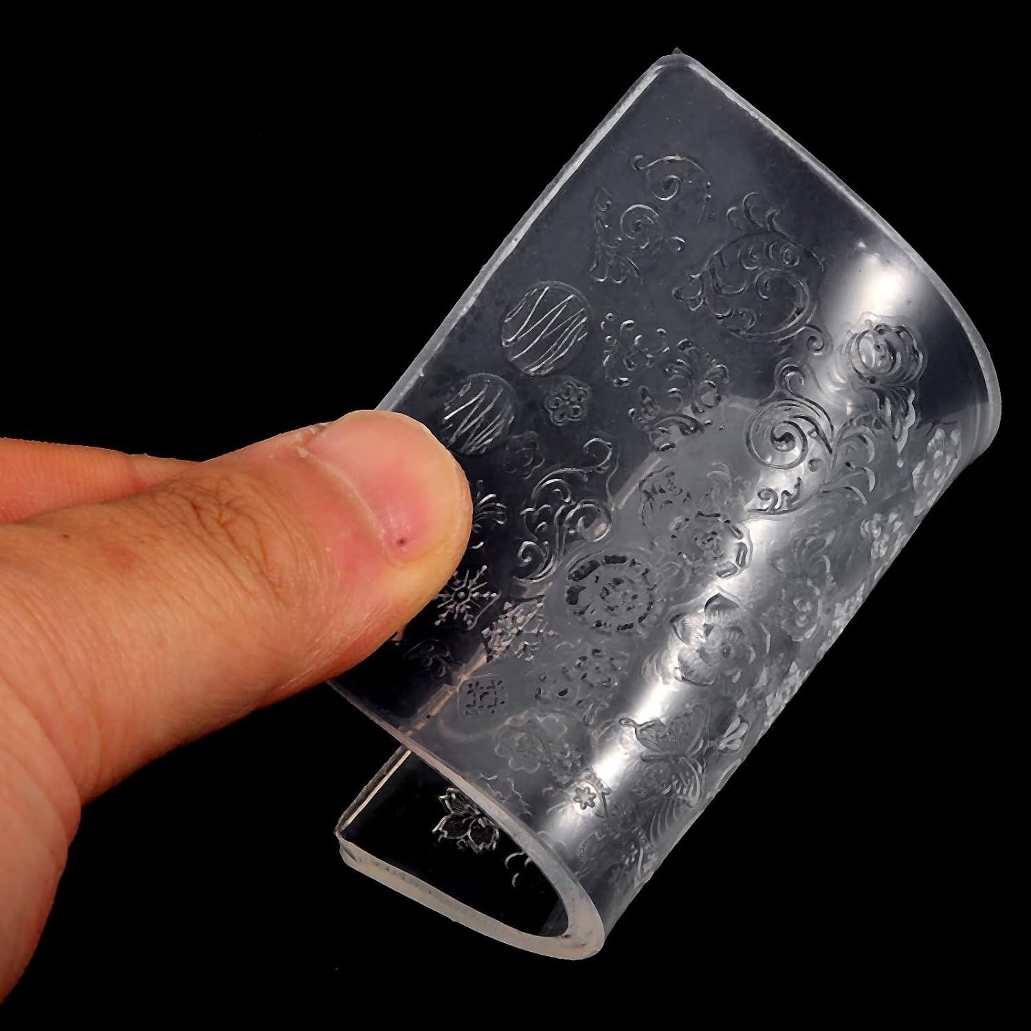 Placa de Estampado de Uñas FRCOLOR 2 Piezas Silicona Mariposas