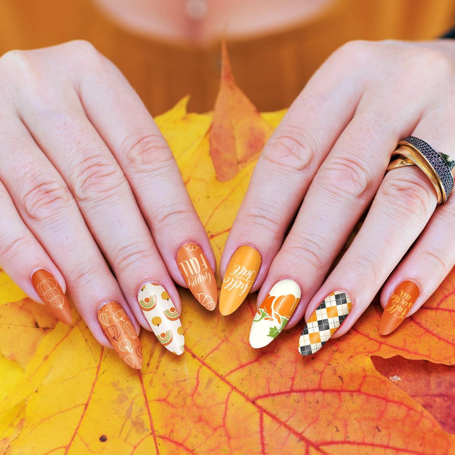Kit de Placas de Estampado de Uñas Whaline 6 Piezas Otoño Halloween