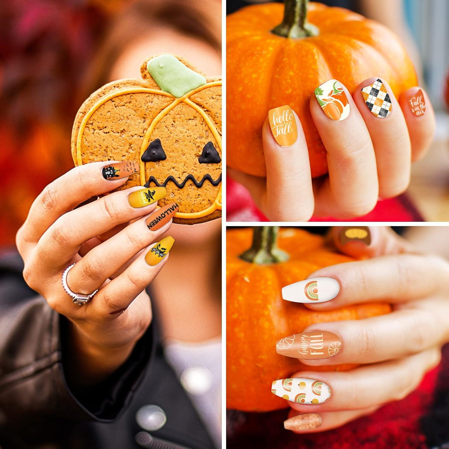 Kit de Placas de Estampado de Uñas Whaline 6 Piezas Otoño Halloween