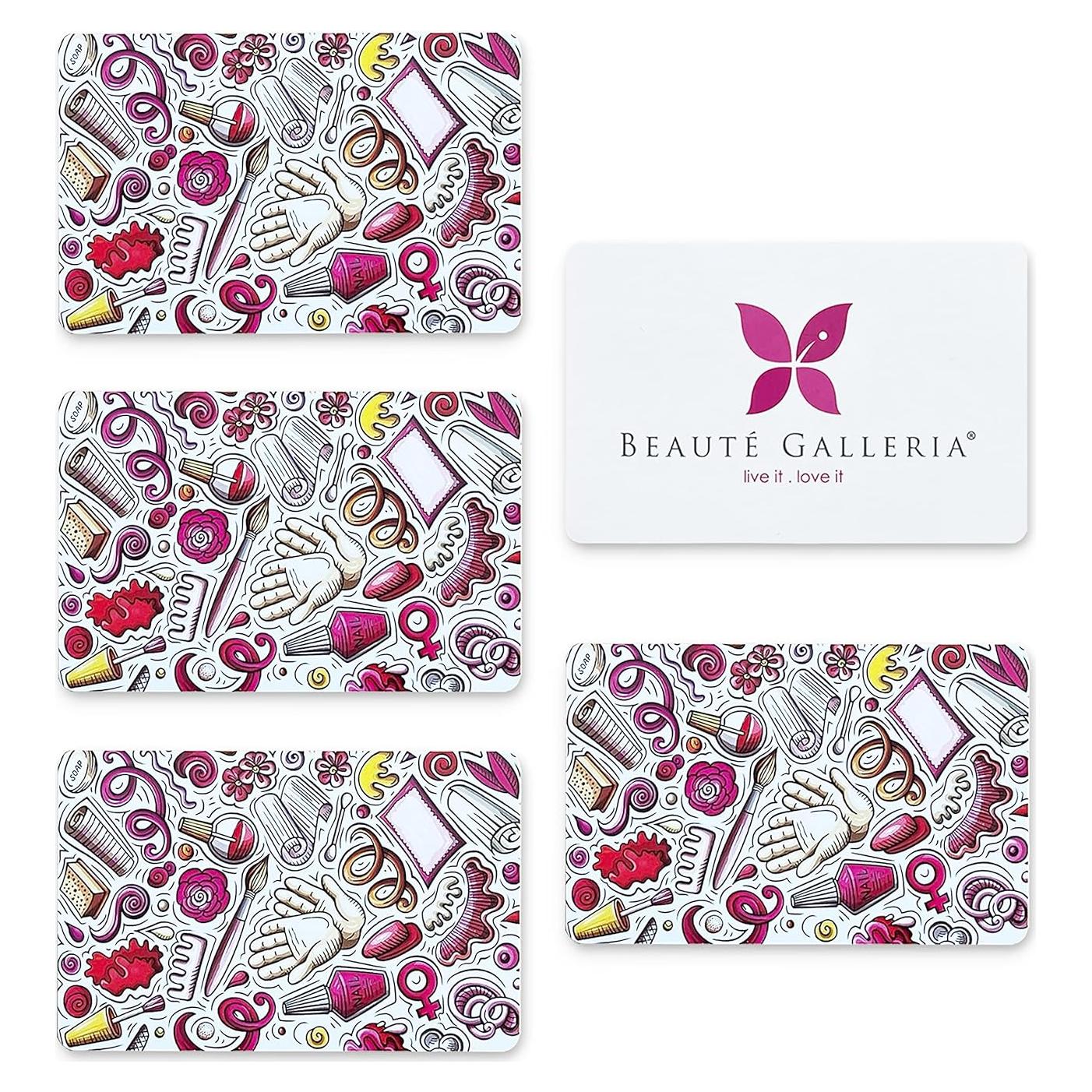 Set de Tarjetas Raspadoras para Estampado de Uñas Beaute Galleria - 5 Paquetes