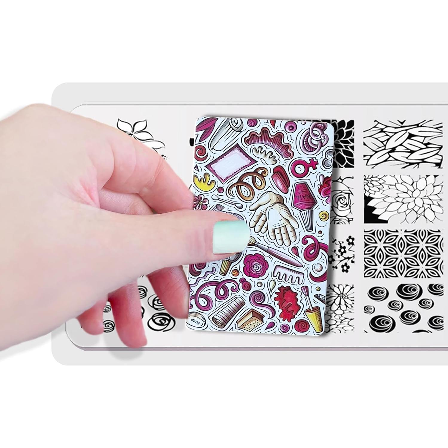 Set de Tarjetas Raspadoras para Estampado de Uñas Beaute Galleria - 5 Paquetes