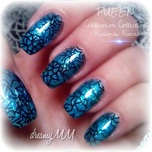 Placa de Estampado de Uñas PUEEN 18x24cm Festival Fuegos Artificiales