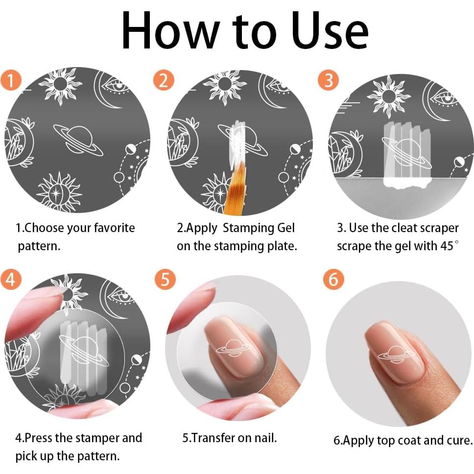 Placas de Estampado de Uñas PH PandaHall 3pcs Acero Inoxidable