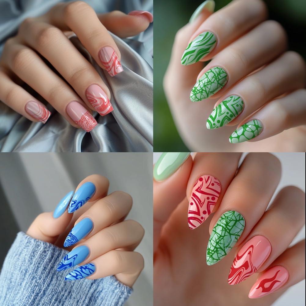 Plantillas de Arte de Uñas PH PandaHall - 55 Patrones de Textura