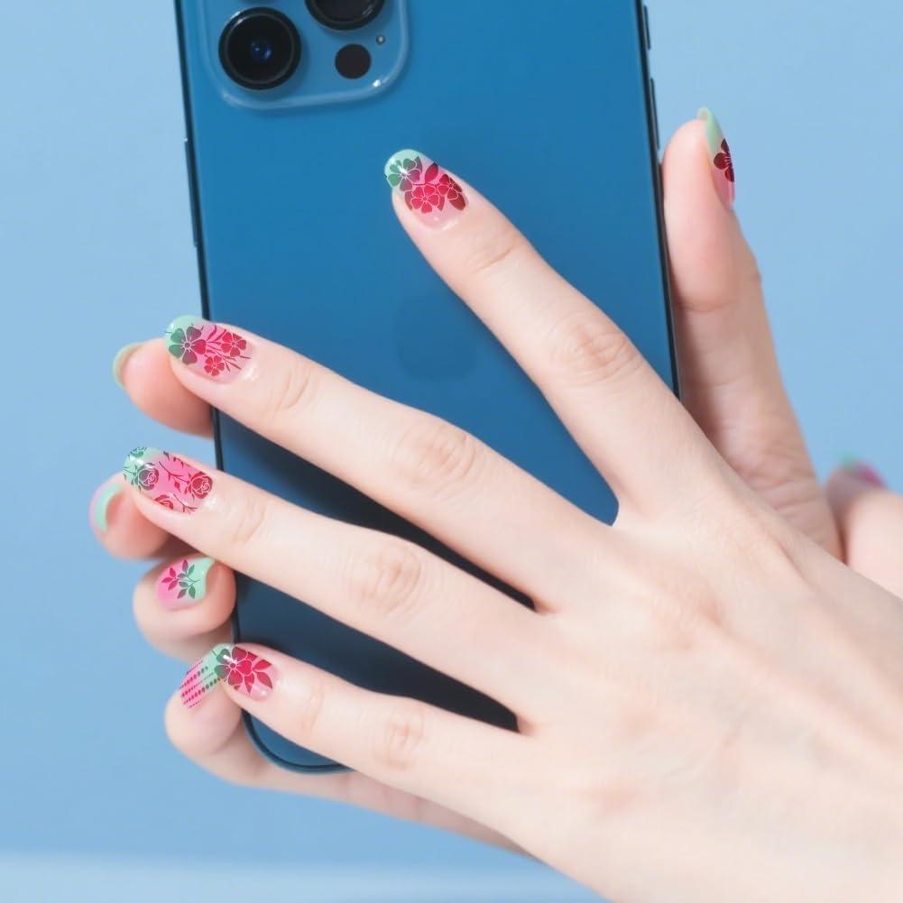 Kit de Placas de Estampado de Uñas PH PandaHall 3pcs Flores