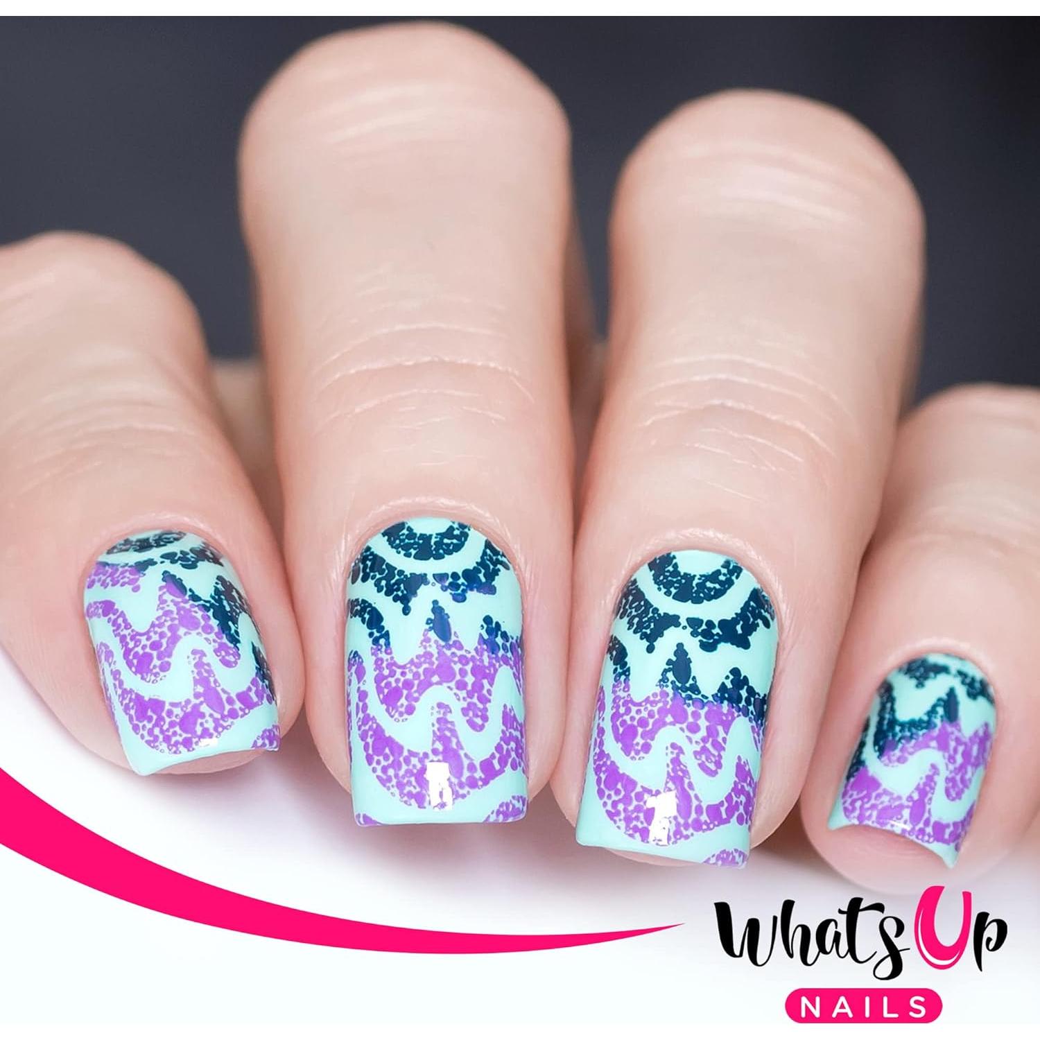 Placa de Estampado de Uñas Whats Up Nails B069 60x120mm