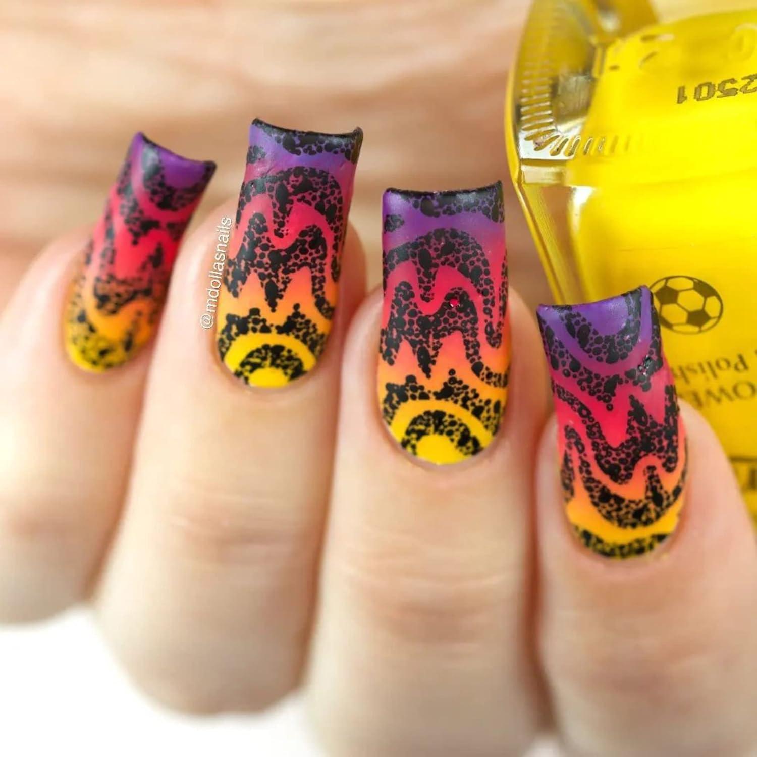 Placa de Estampado de Uñas Whats Up Nails B069 60x120mm