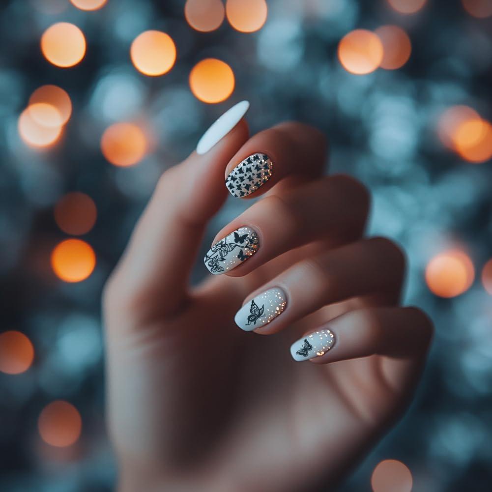 Plantillas de Estampado de Uñas PH PandaHall 3 Piezas Mariposas