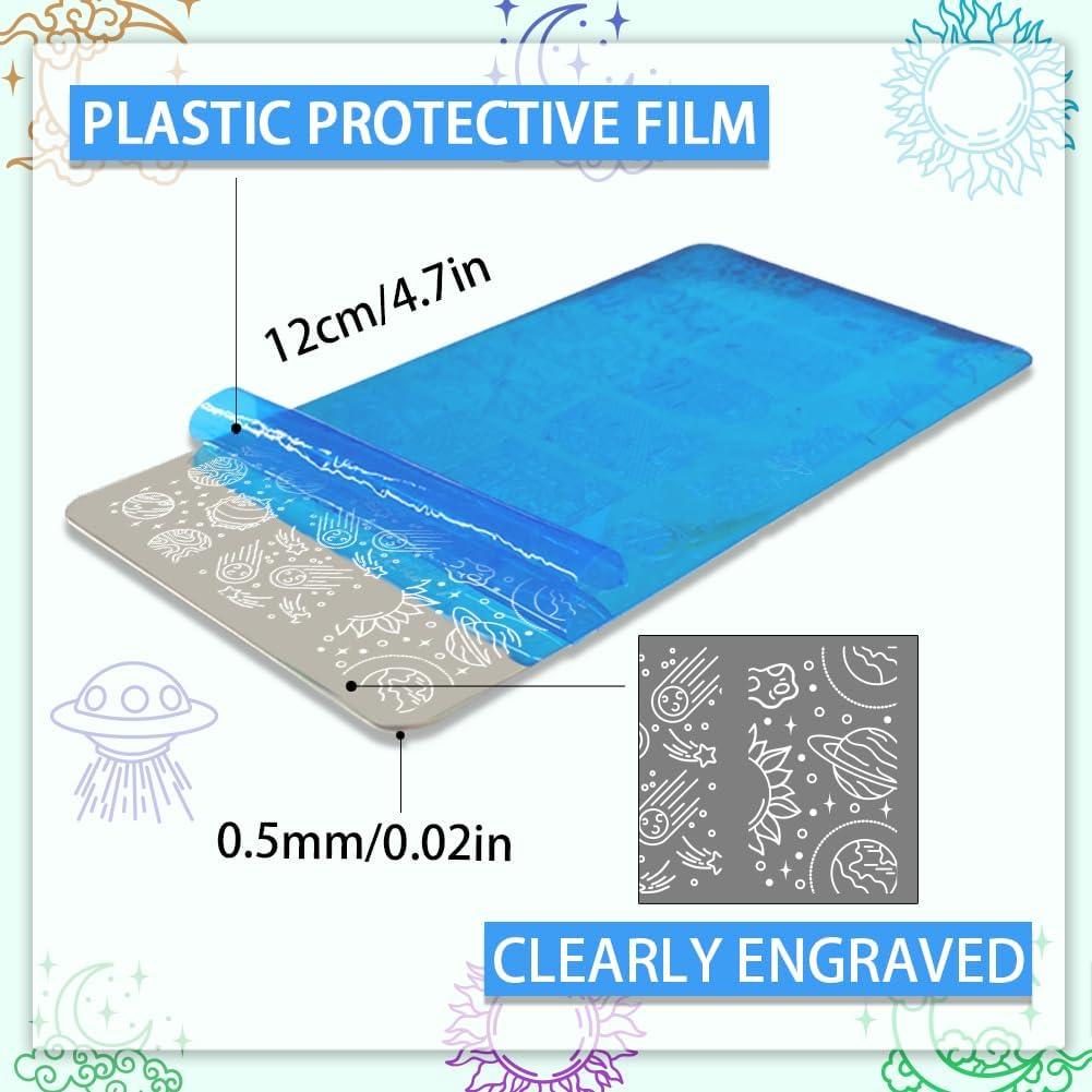 Plantillas de Arte de Uñas PH PandaHall 66 Patrones Espacial