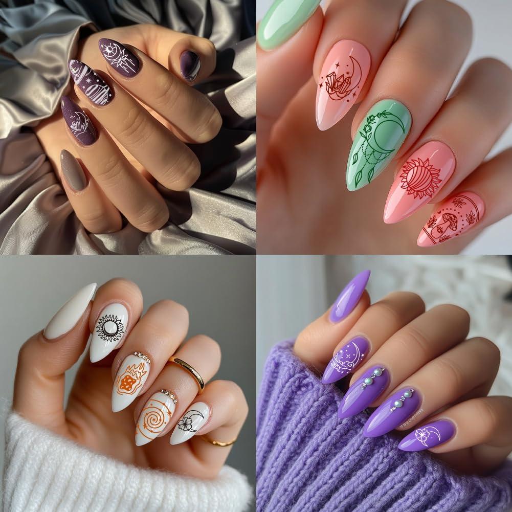 Plantillas de Arte de Uñas PH PandaHall 66 Patrones Espacial