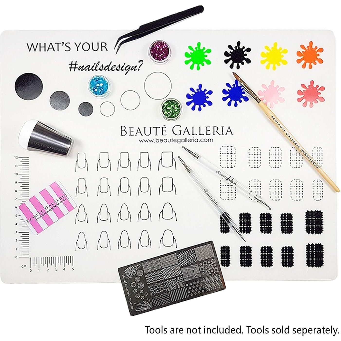 Conjunto de Estampado de Uñas Beaute Galleria - 5 Placas Premium