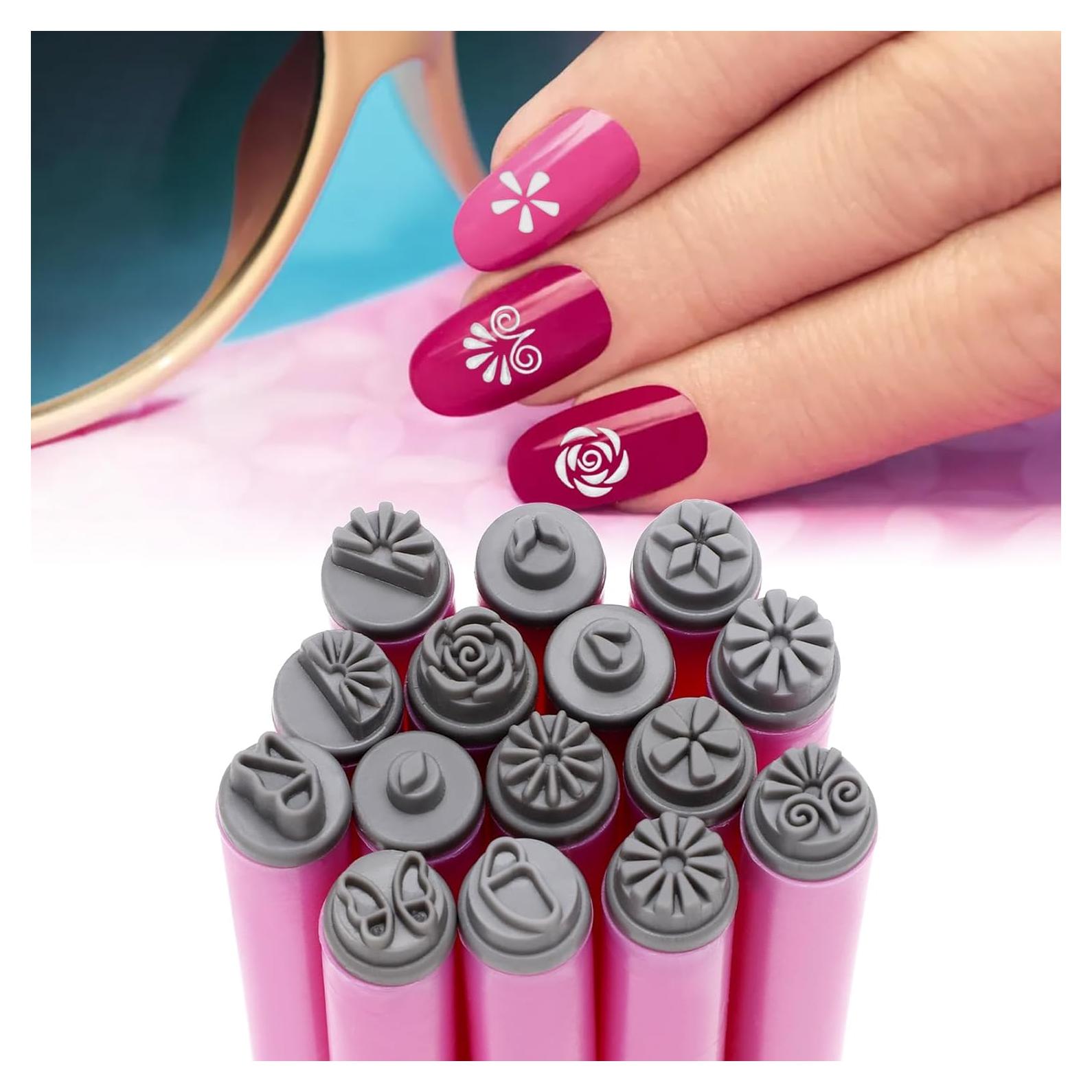 Juego de 15 Bolígrafos Estampadores de Uñas Tianwide