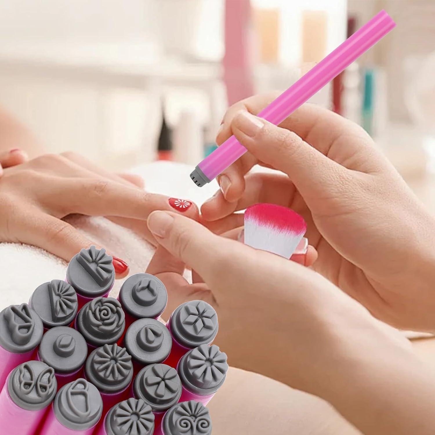 Juego de 15 Bolígrafos Estampadores de Uñas Tianwide