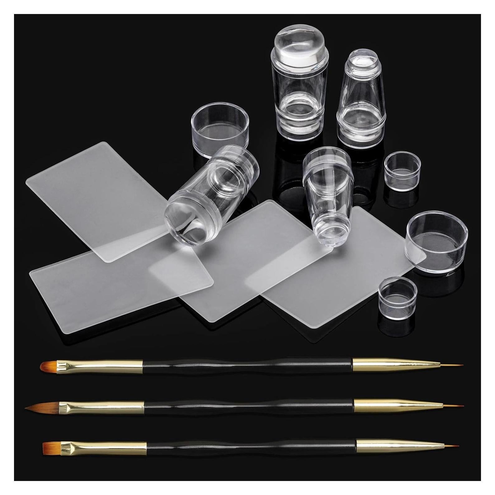 Kit de Estampado de Uñas Ohlove - 11 Piezas con 4 Estampadores