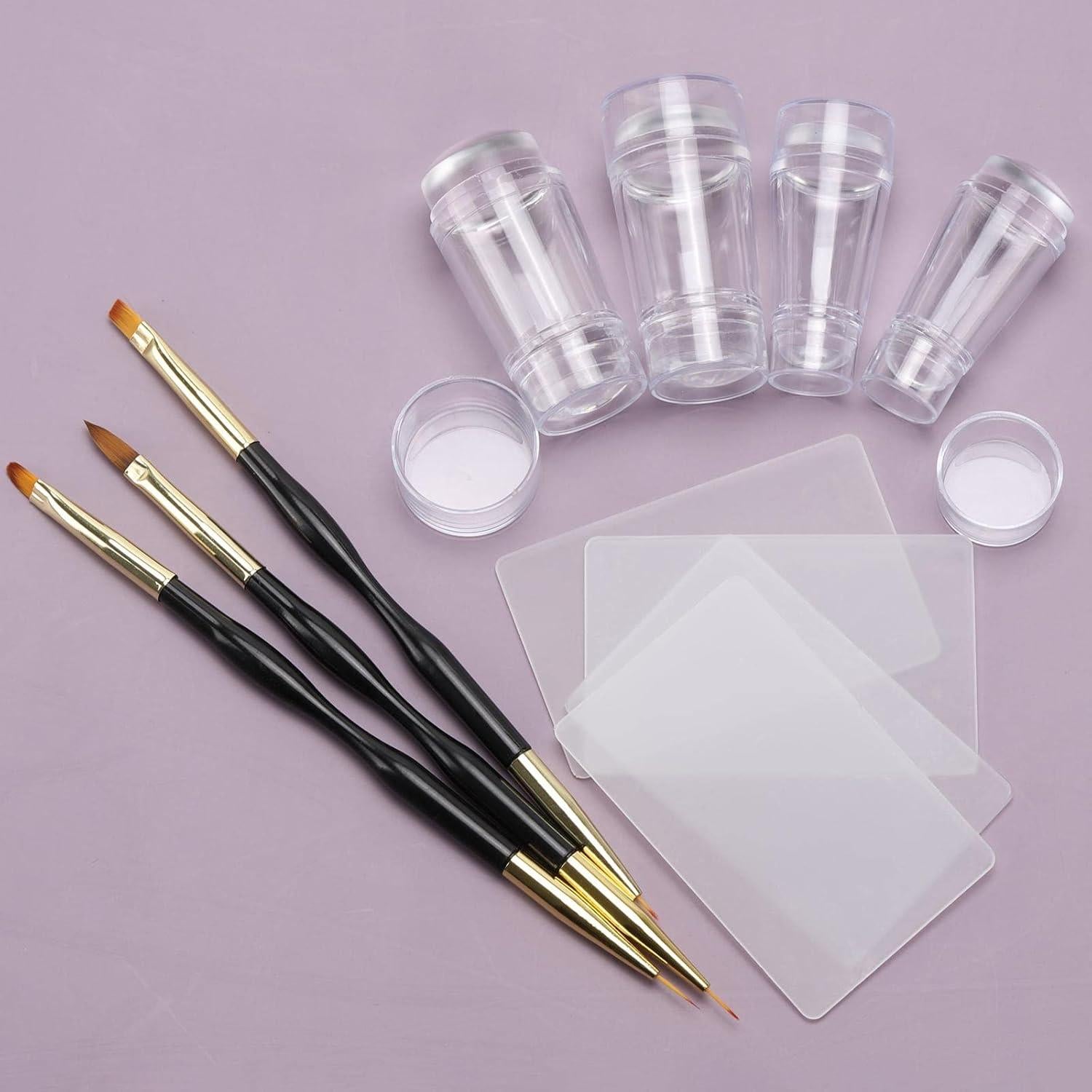 Kit de Estampado de Uñas Ohlove - 11 Piezas con 4 Estampadores