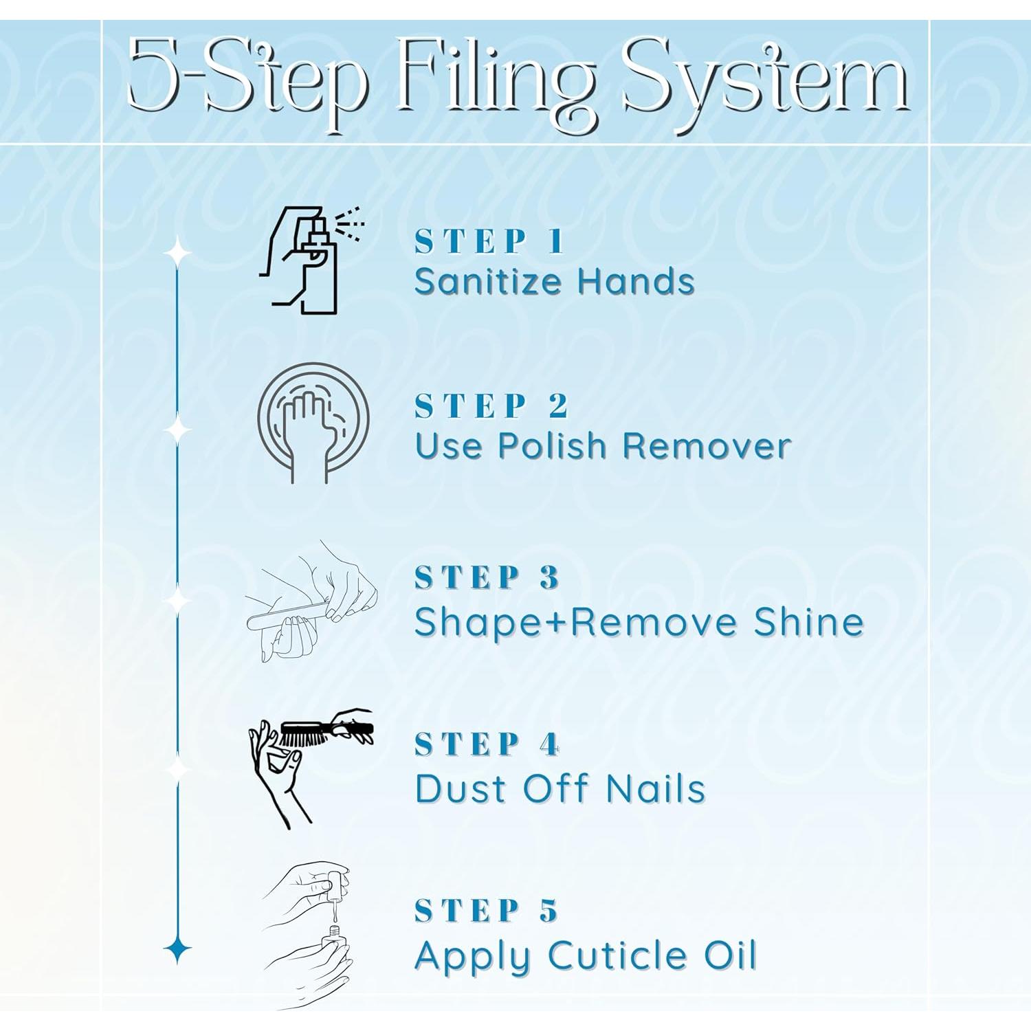 Limas de Uñas Tammy Taylor 100/180 Grit - Paquete de 10