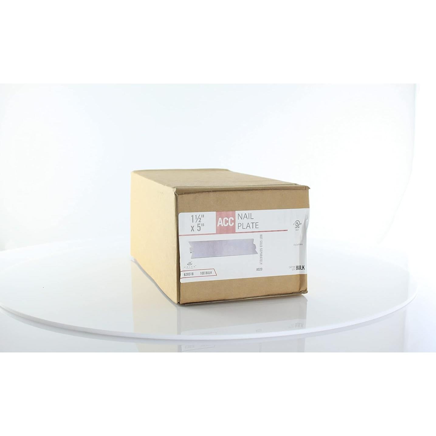 Placa de Clavo Halex 3.81 x 12.7 cm Acero Galvanizado 50 Unidades