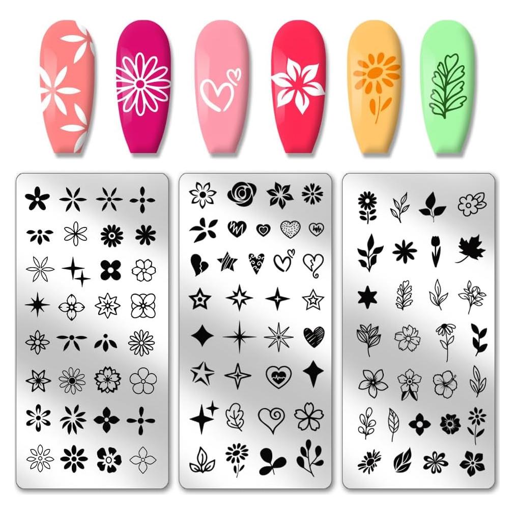 Estampador de Uñas PH PandaHall 3pcs Acero Inoxidable