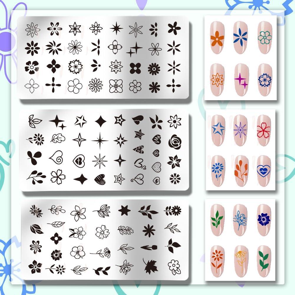 Estampador de Uñas PH PandaHall 3pcs Acero Inoxidable