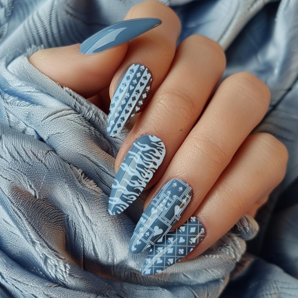 Placas de Estampado de Uñas PH PandaHall - 3 Piezas, Acero Inoxidable, Diseño Póker