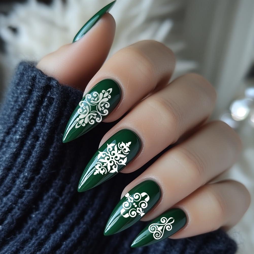 Plantillas de Estampado de Uñas Florales Francesas PH PandaHall - 3 Piezas