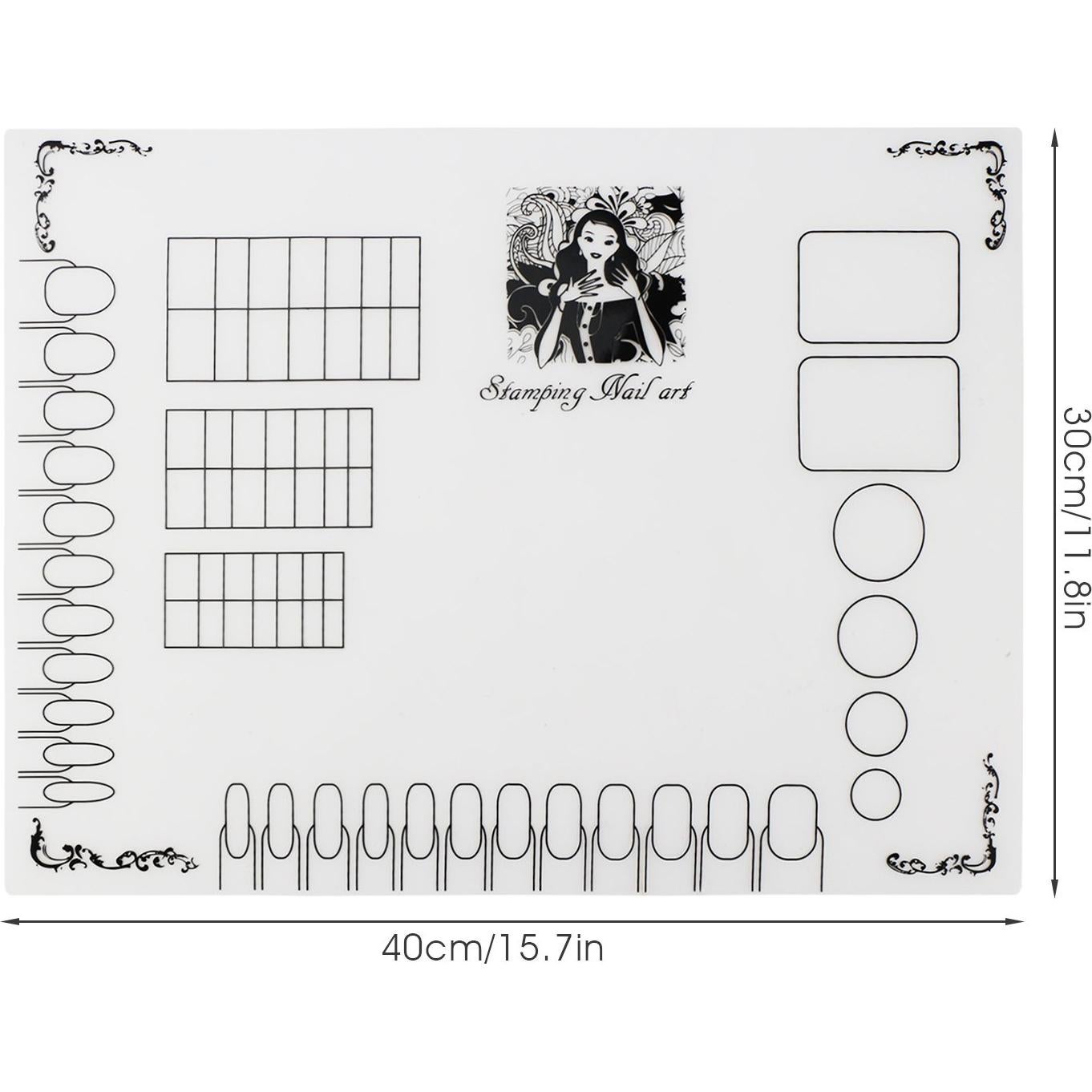 Alfombrillas de Uñas de Silicona Segbeauty 40.64 cm 2 Pcs