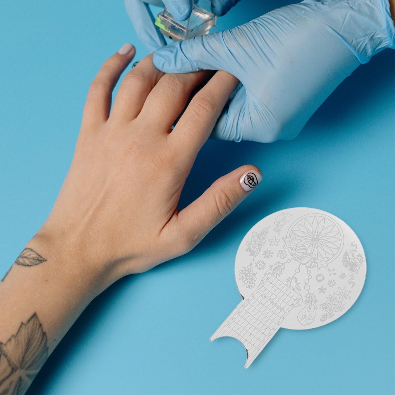 NOLITOY Kit de Selladores de Uñas 3pcs con Plantillas de Flores