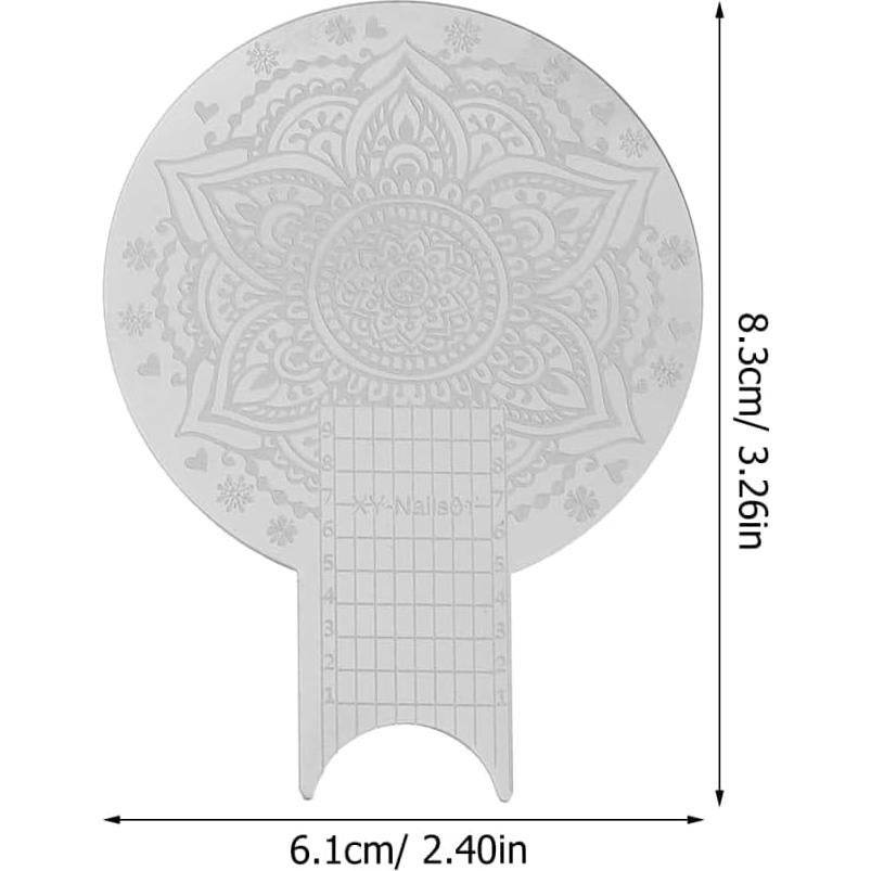 NOLITOY Kit de Selladores de Uñas 3pcs con Plantillas de Flores