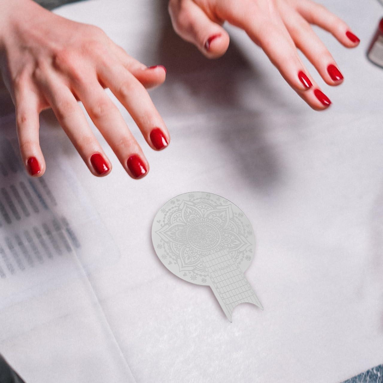 NOLITOY Kit de Selladores de Uñas 3pcs con Plantillas de Flores