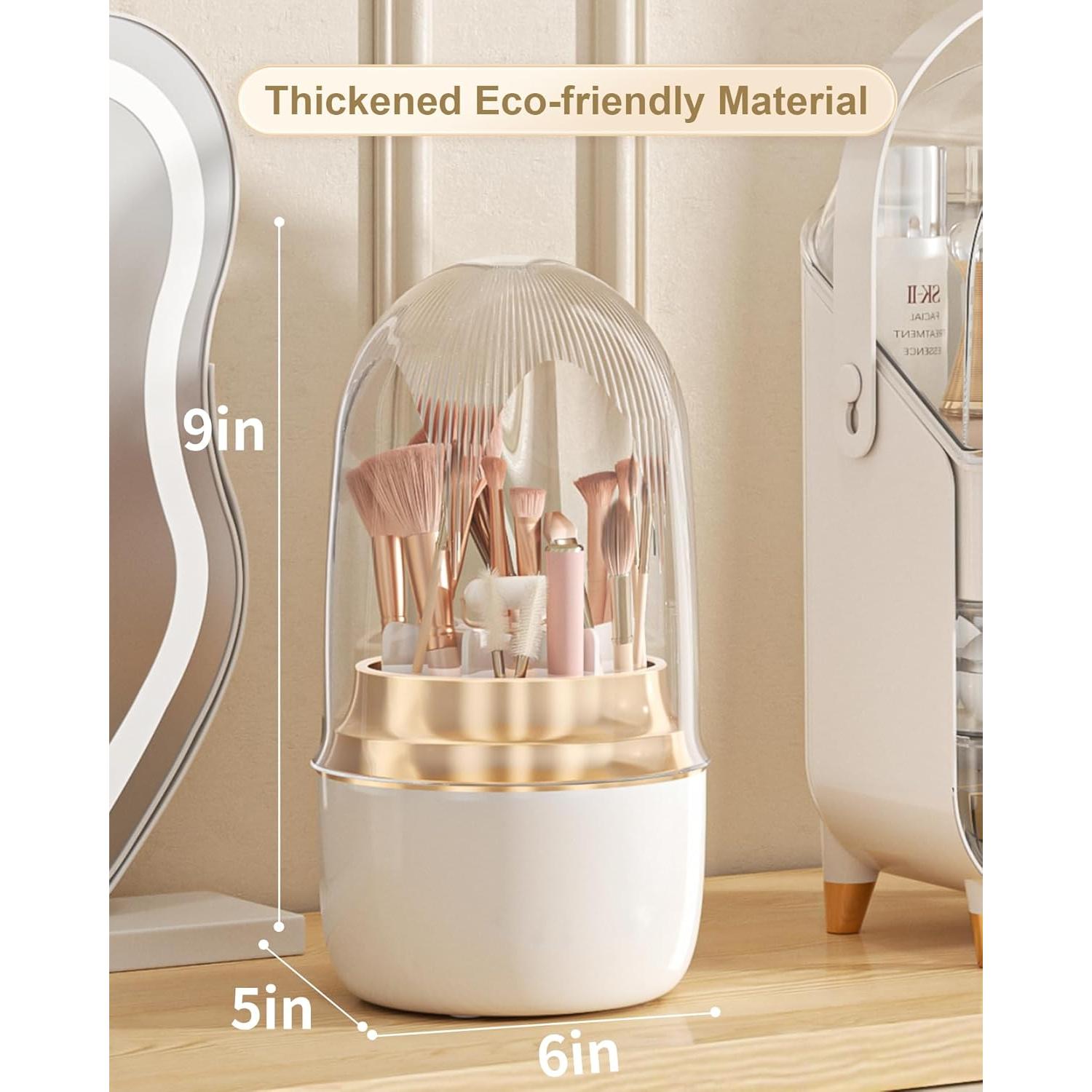 Soporte Organizador de Brochas de Maquillaje Anylady Blanco 360°