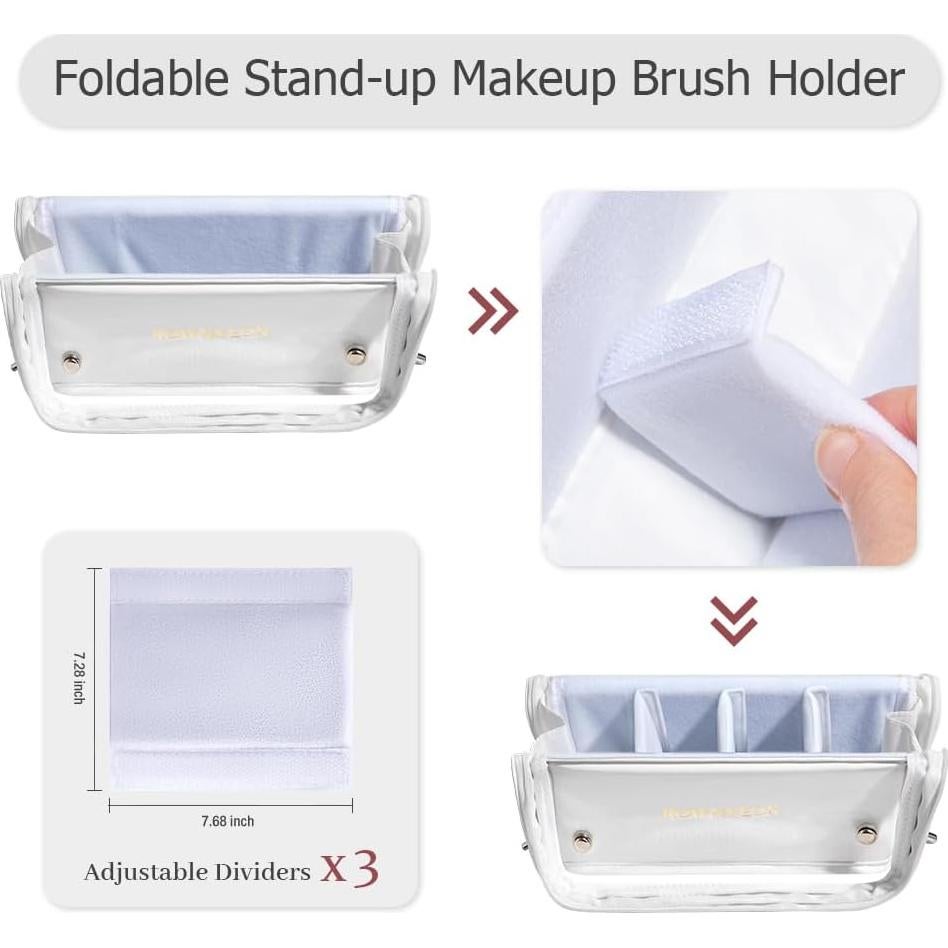 Estuche de Maquillaje Transparente ROWNYEON 22.9x9.9x15cm