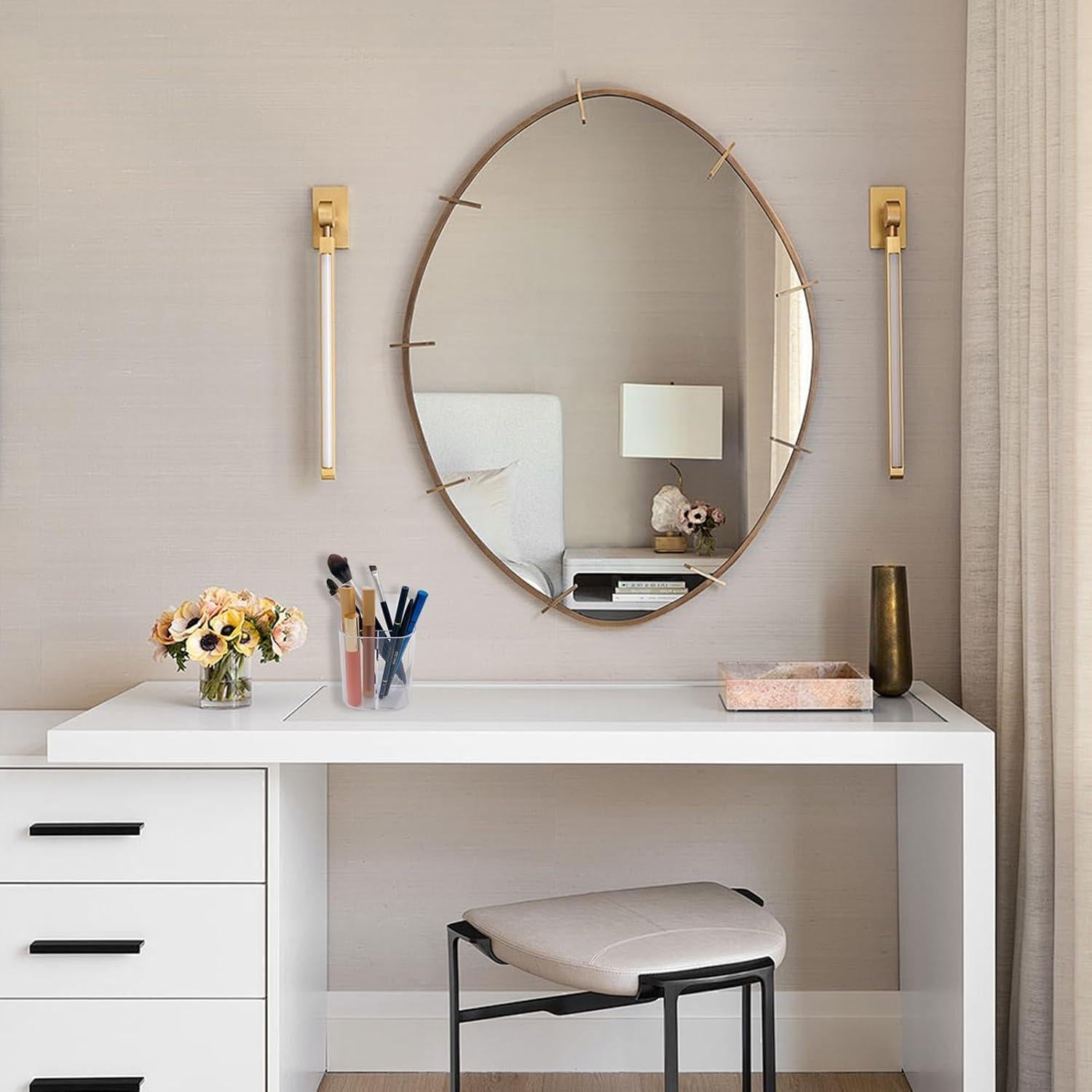 Soporte para lápices y bolígrafos Newkita acrílico transparente 3 ranuras