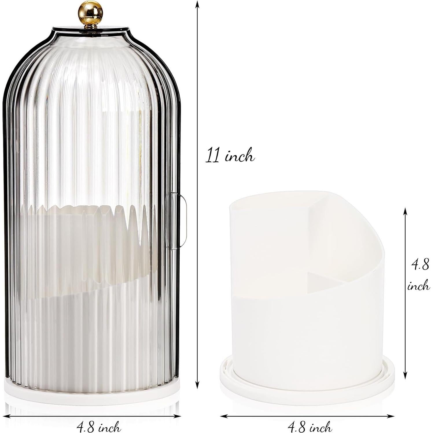 Organizador de Brochas de Maquillaje Eorbow con Tapa Transparente