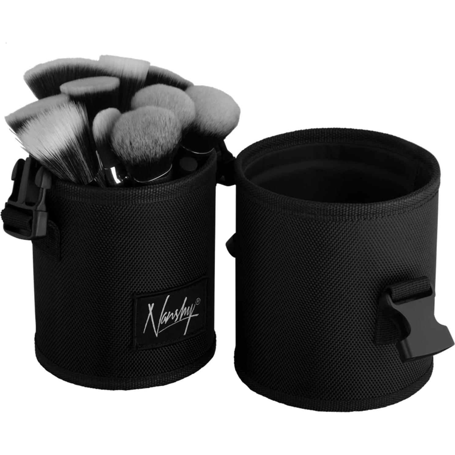 Soporte de Brochas de Maquillaje Nanshy Grande 2 en 1 - Negro
