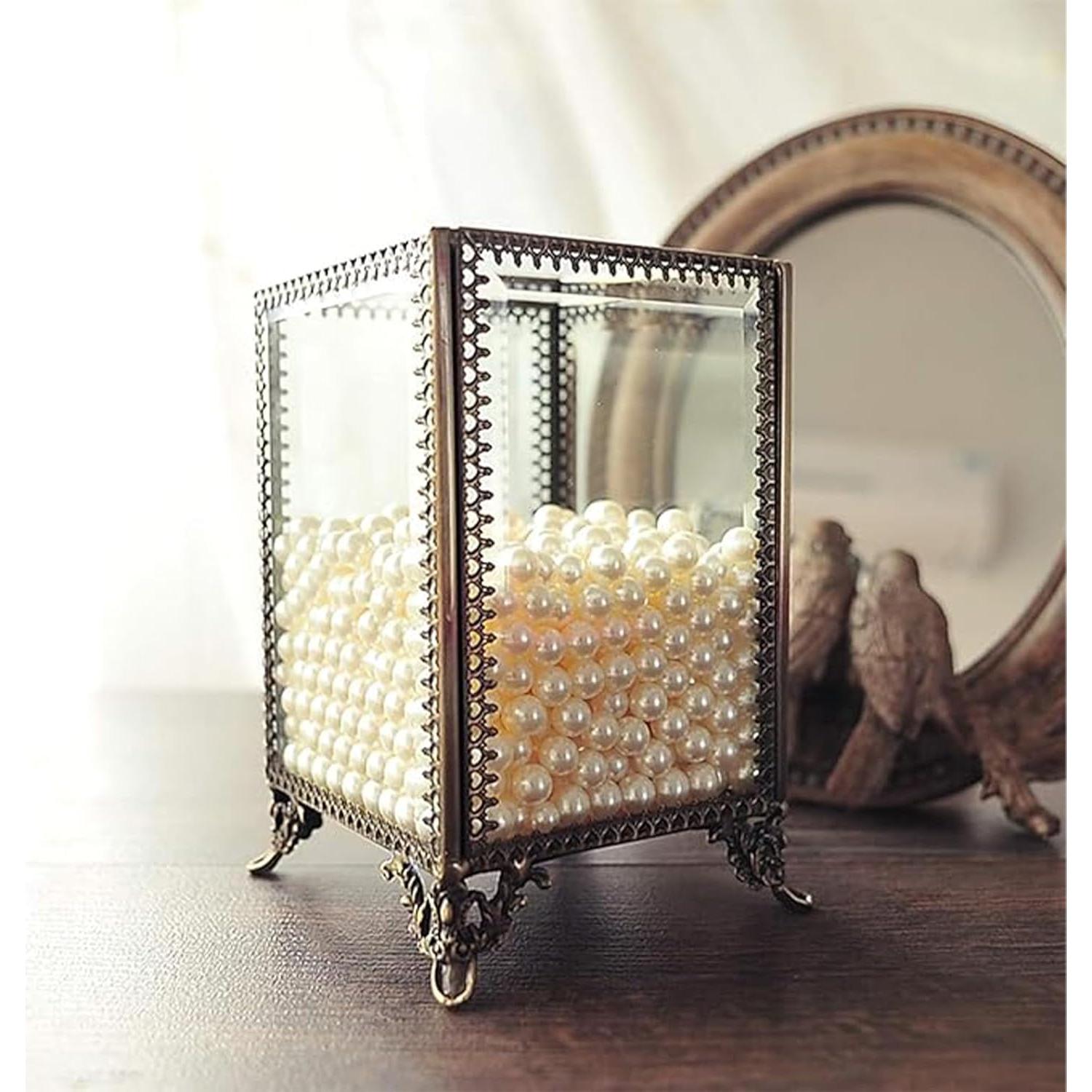 Organizador de Maquillaje PuTwo Vintage con Perlas - 15 a 25 brochas