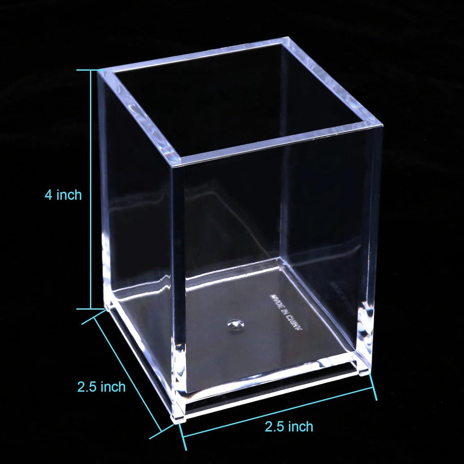 Soporte de bolígrafos acrílico Ouskr 3 piezas transparente