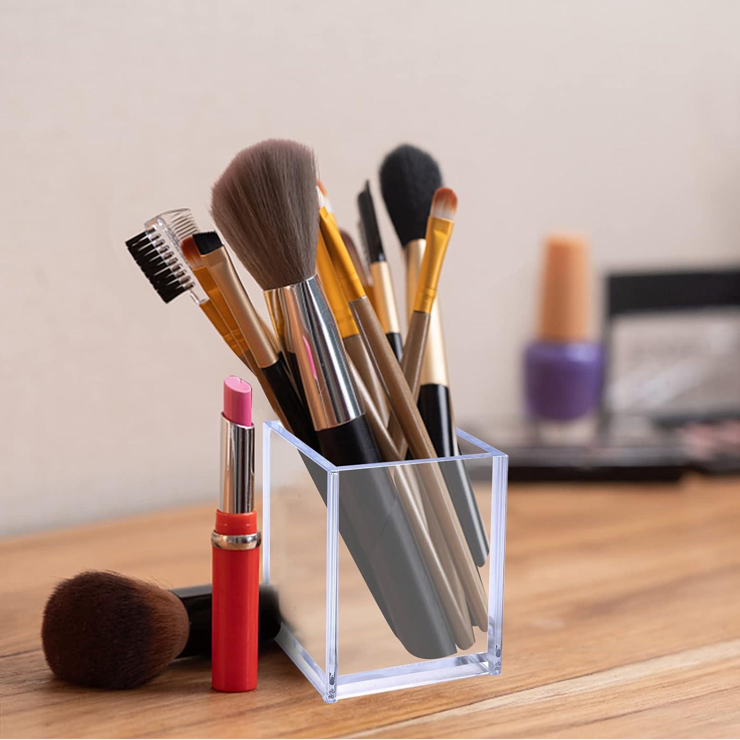 Soporte de bolígrafos acrílico Ouskr 3 piezas transparente