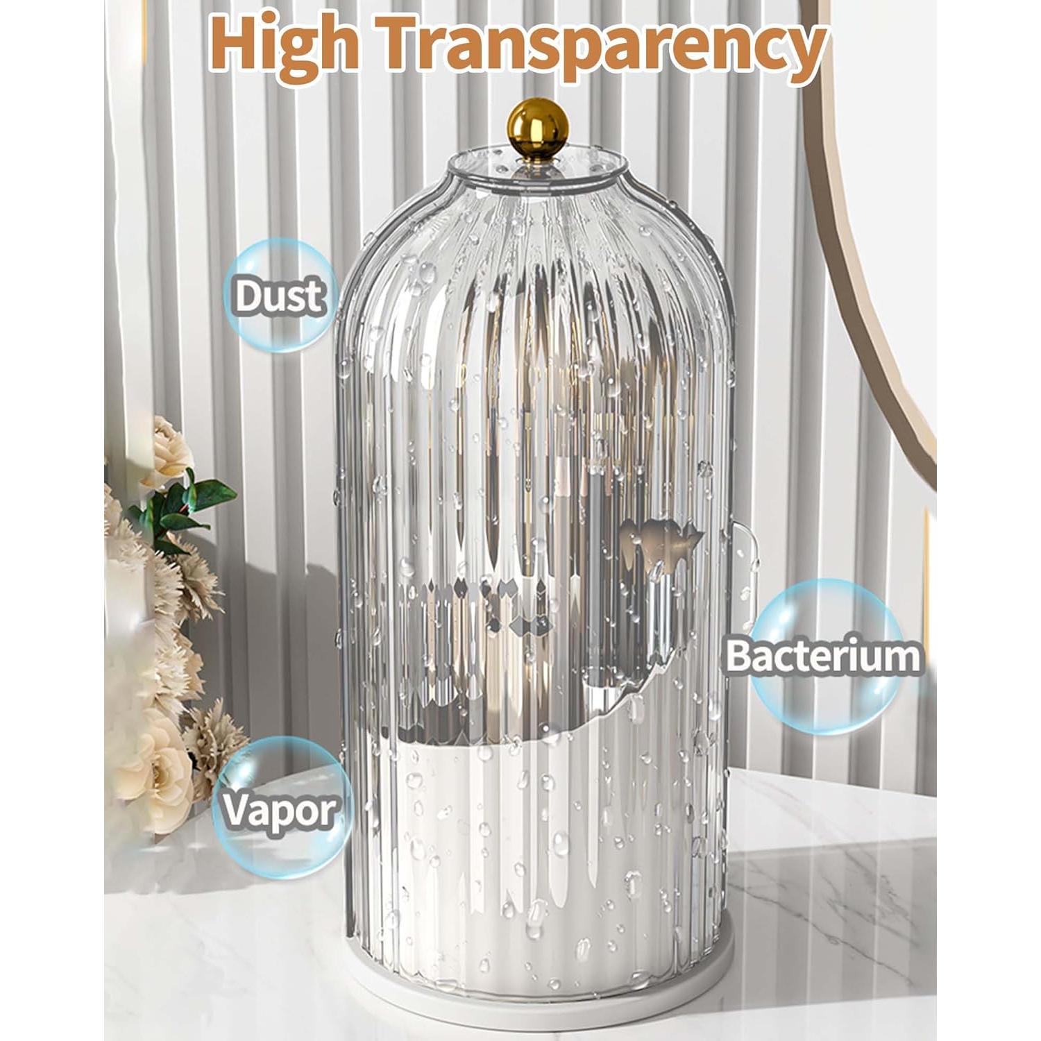 Soporte Organizador de Brochas de Maquillaje Demarzily Blanco 360°