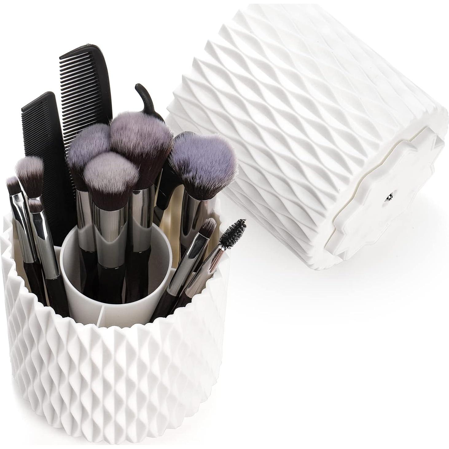 Organizador de Brochas de Maquillaje AVLA 4 Piezas Rotatorio 360°