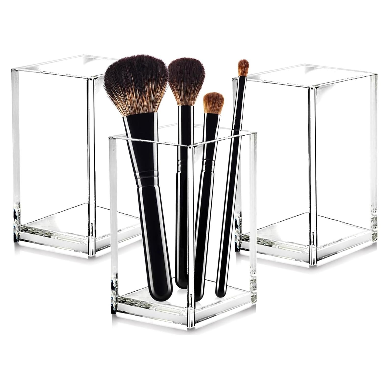 Organizador de Brochas de Maquillaje Acrílico Cerpourt - 3 Piezas