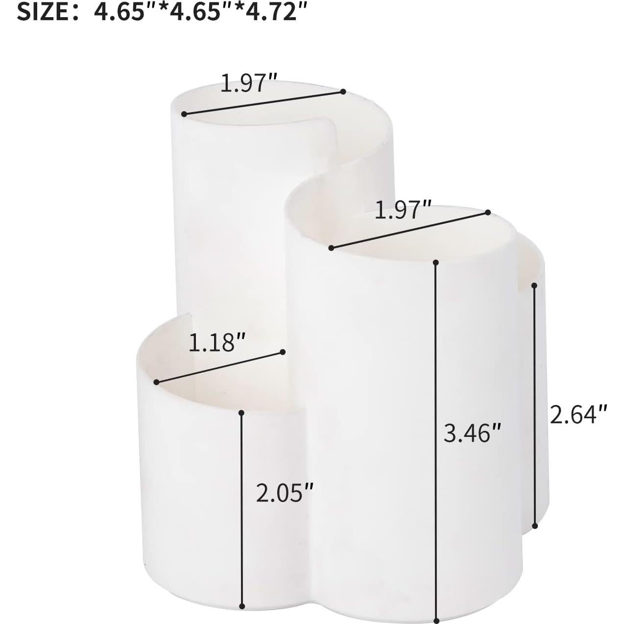 Organizador de Brochas de Maquillaje Yesesion Blanco 4 Compartimentos