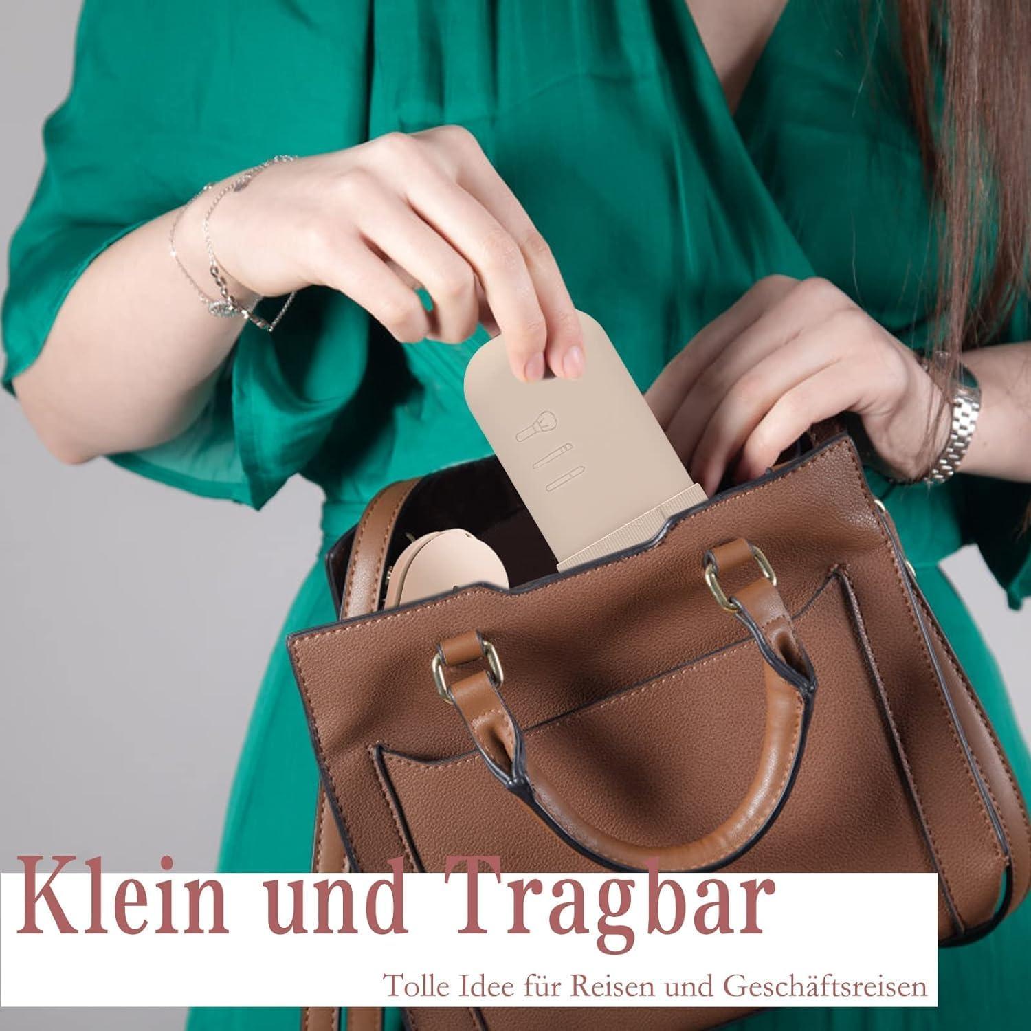 Soporte para Brochas de Maquillaje Silicona Caqui Organizador