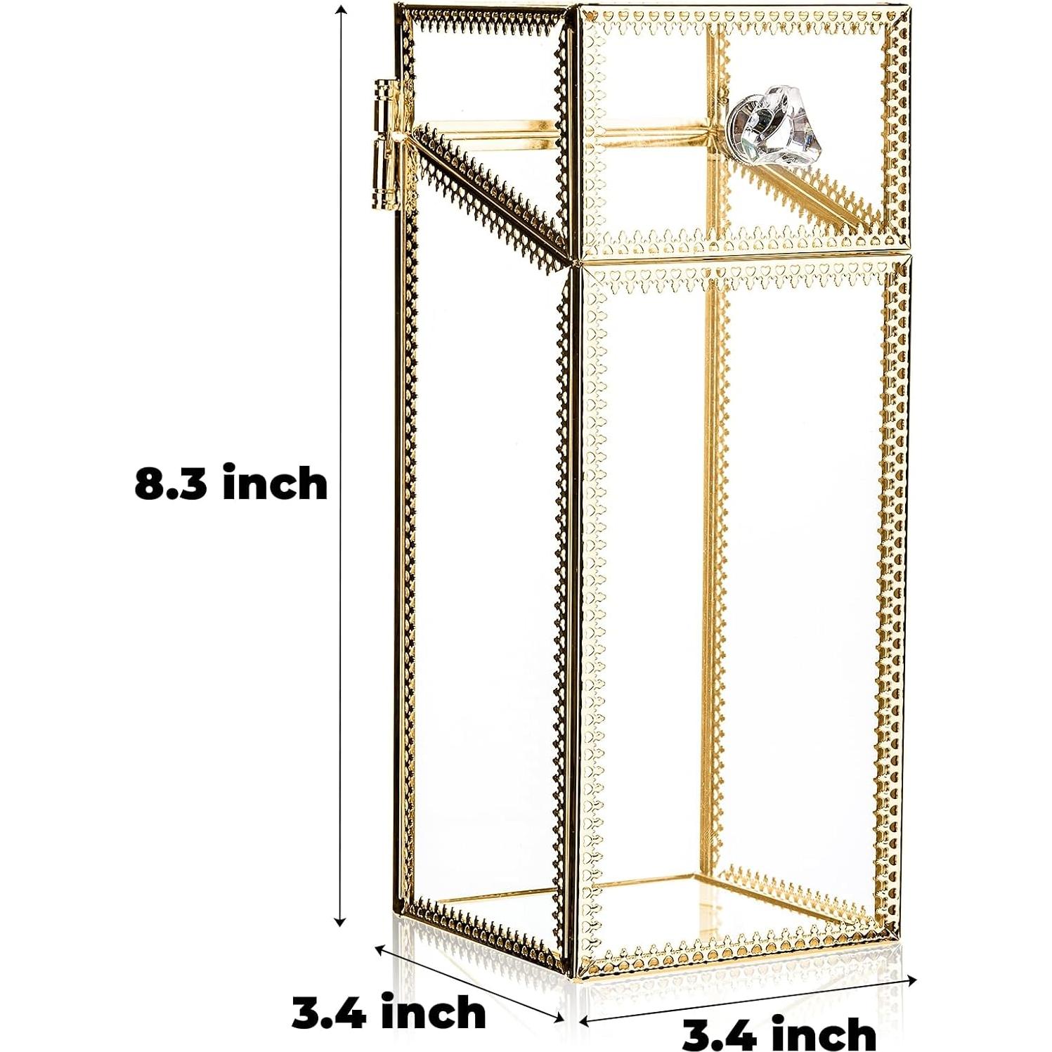 Organizador de Brochas de Maquillaje Pumtus Cristal Dorado 21.1 cm