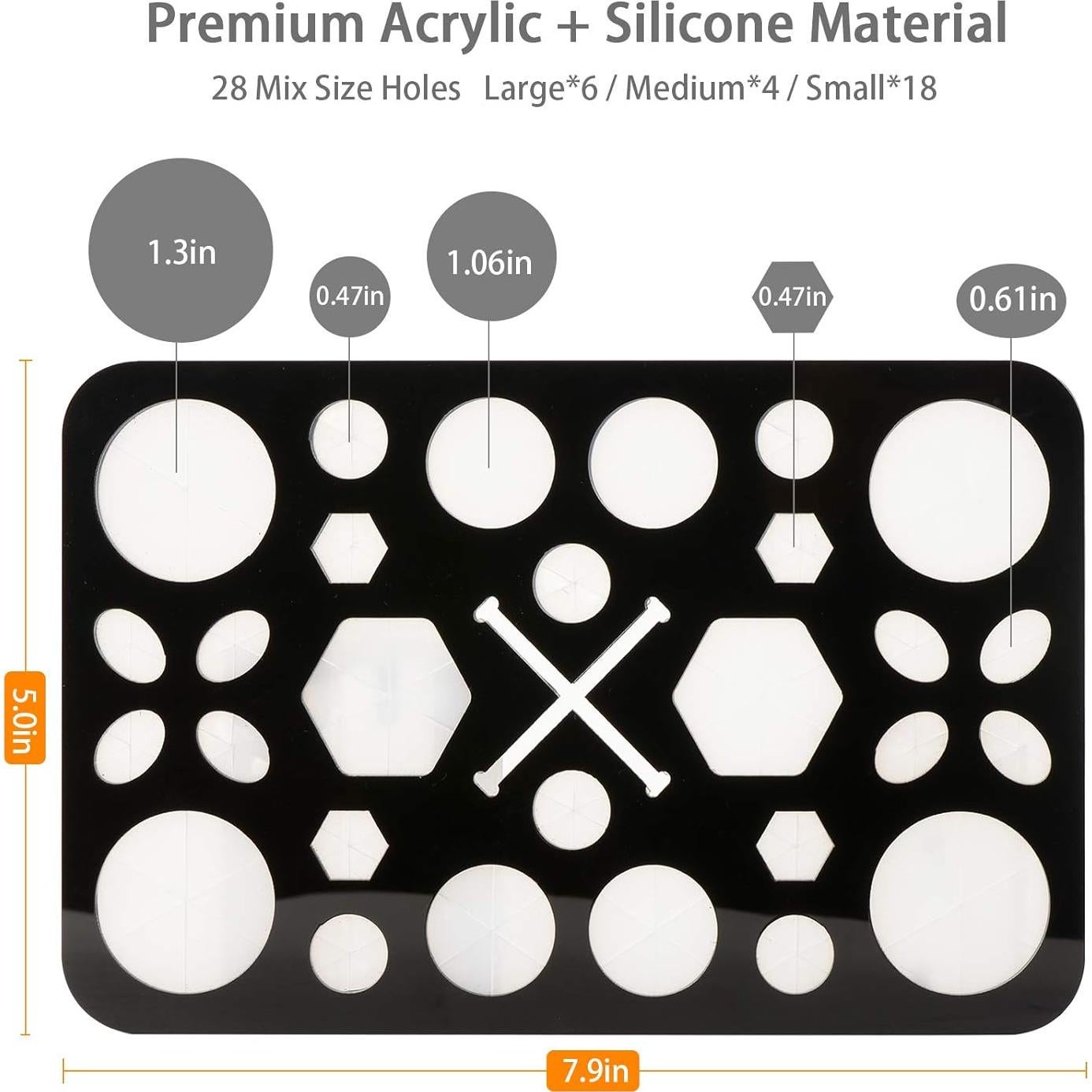 Soporte para Secado de Brochas Luckyiren 28 Ranuras Negro