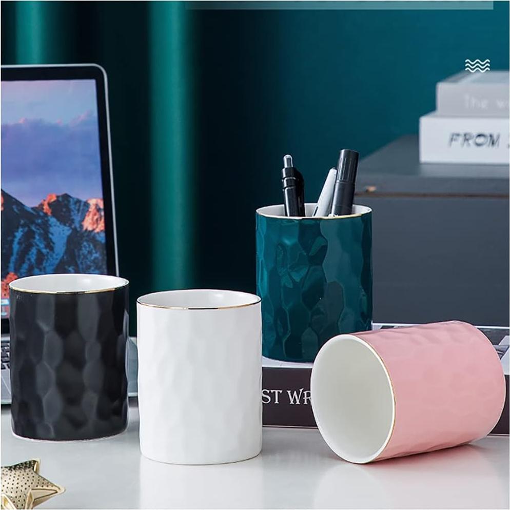 Soporte para bolígrafos Aewill de cerámica blanco 8.13 cm