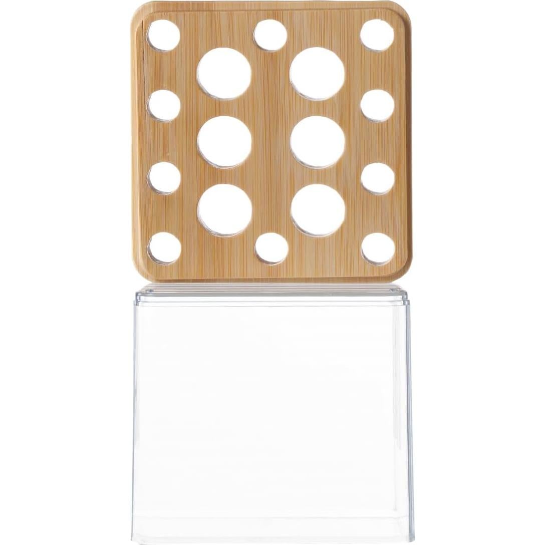 Soporte para Brochas de Maquillaje SUNFICON Rosa 10.3x10.3x19cm