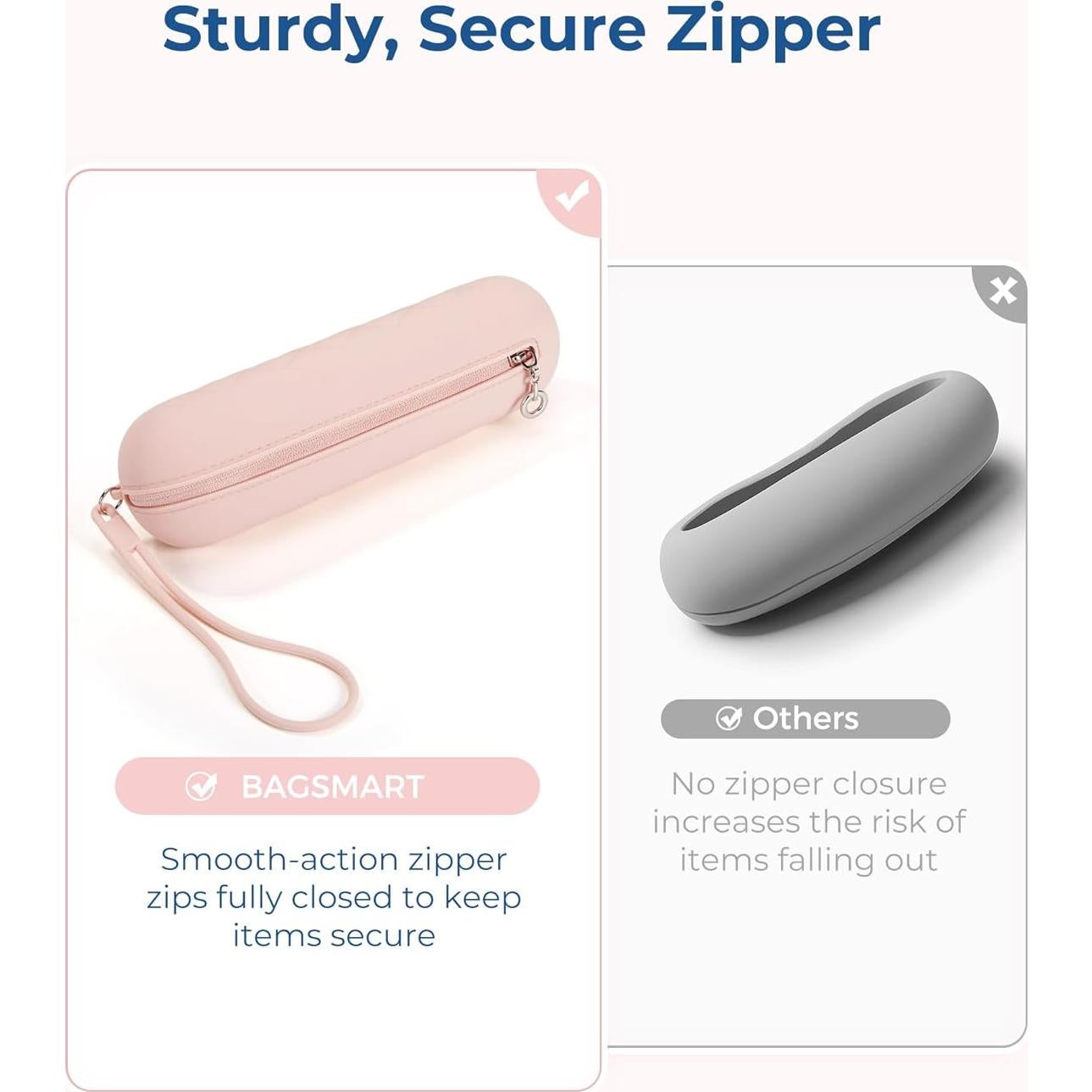 Bolsa para Pinceles de Maquillaje BAGSMART Khaki 22x6.2x5.4cm