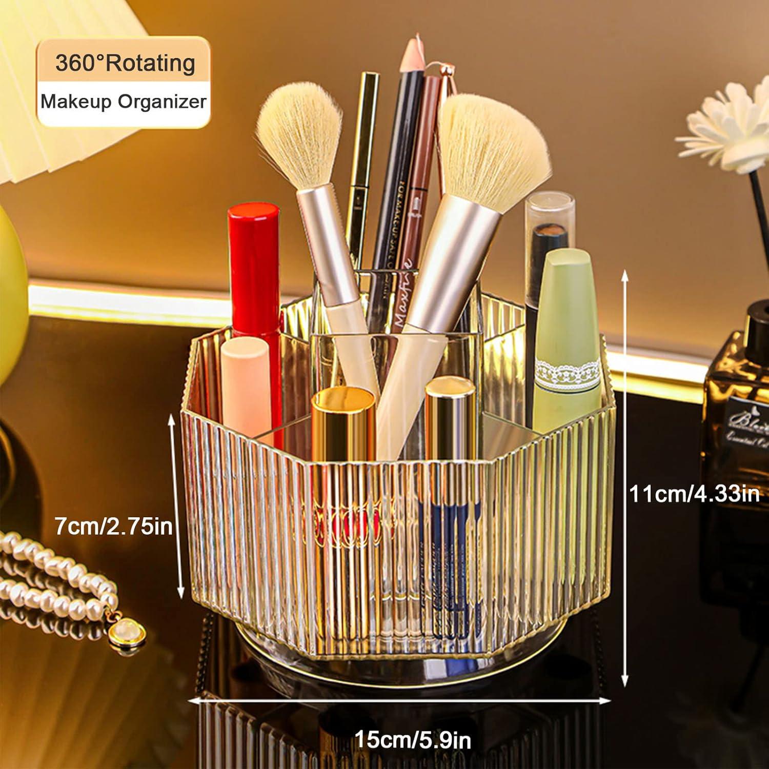 Soporte Rotatorio de Brochas de Maquillaje LINFIDITE 360°