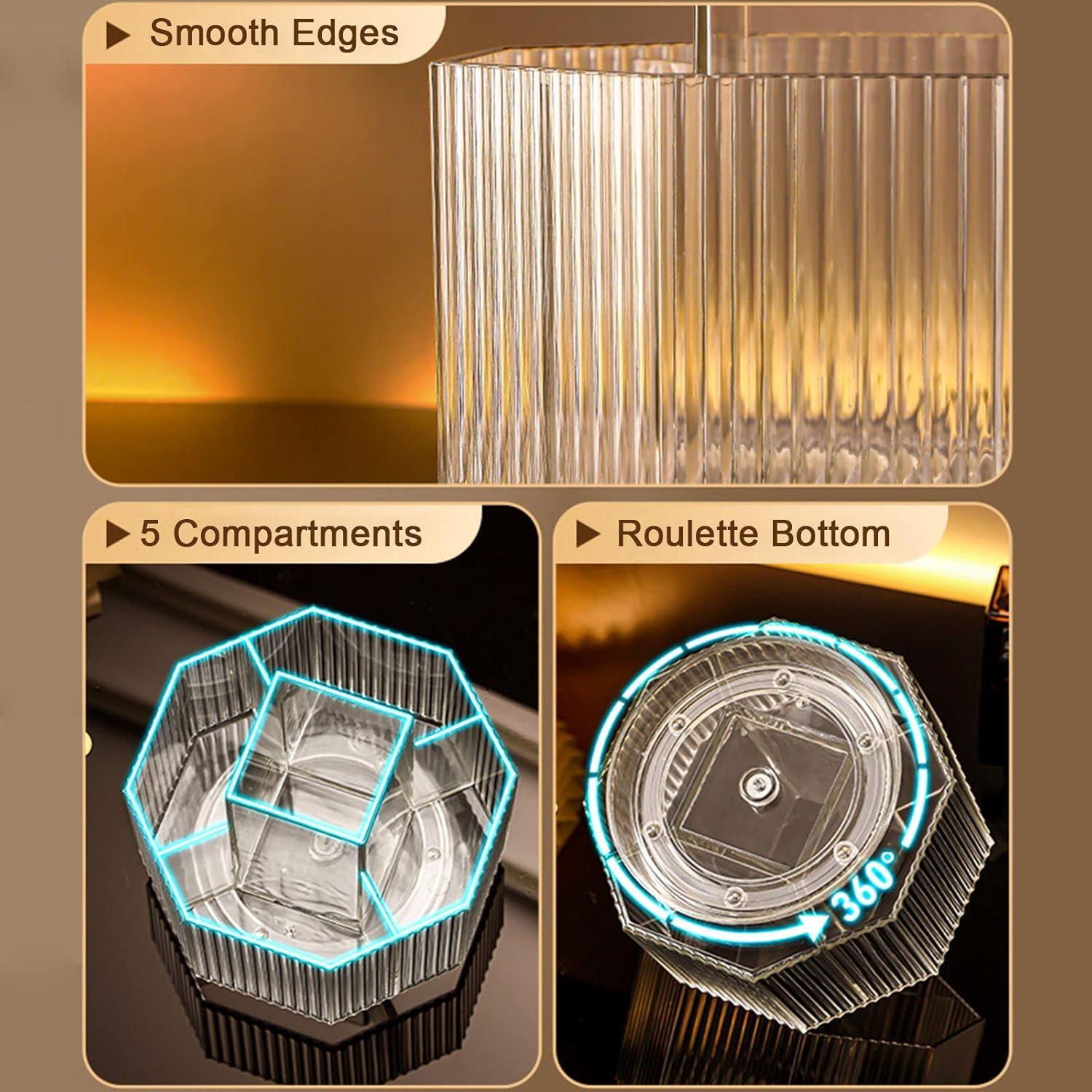 Soporte Rotatorio de Brochas de Maquillaje LINFIDITE 360°