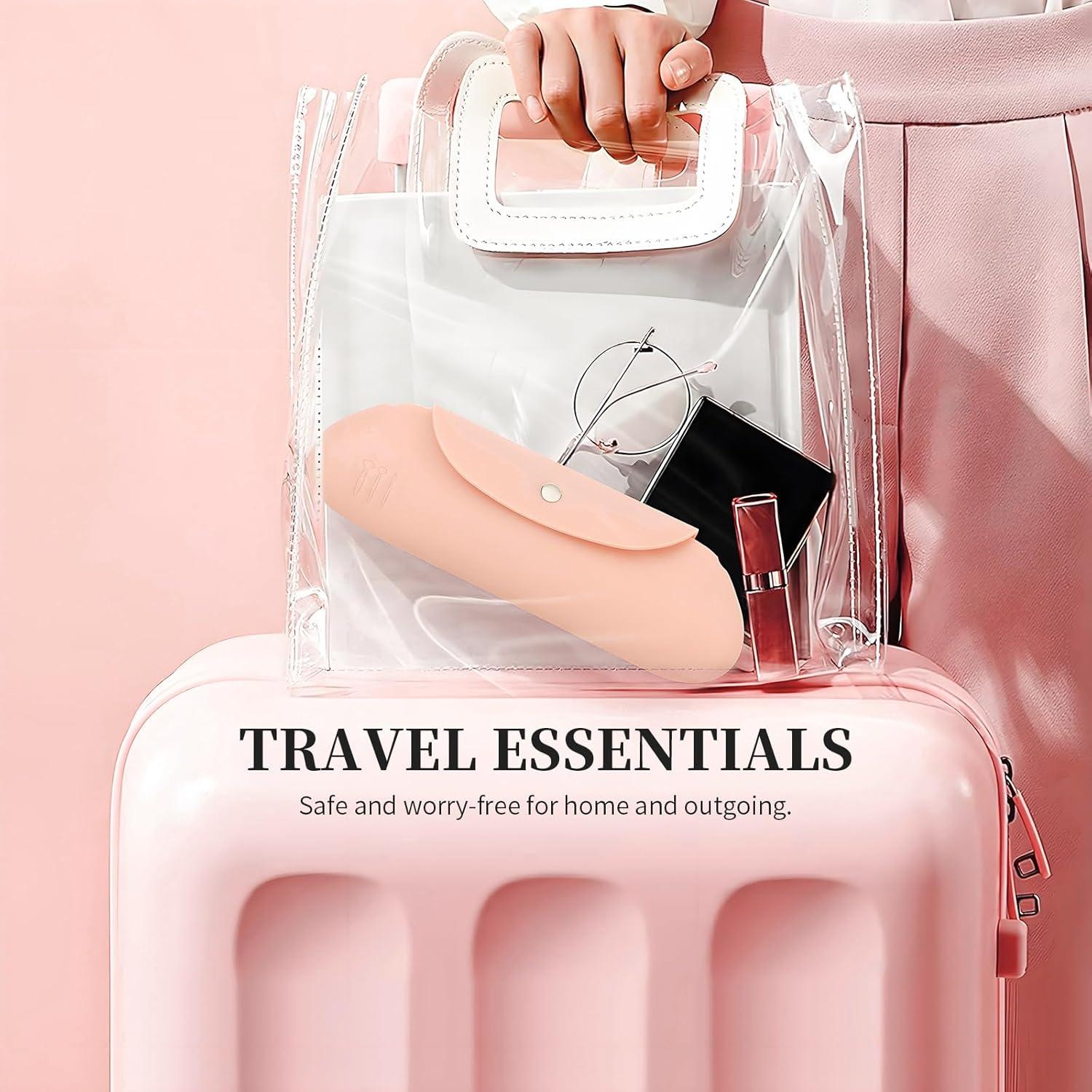 Estuche de Brochas de Maquillaje DUcare Rosa Silicona Impermeable